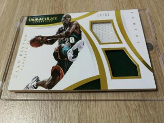 2014 - 15 Panini Immaculate Gary Payton Game - Worn Material Jersey Limited 14/99