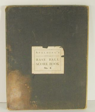 Vintage Old 1907 - 1916 Spalding Scored Scorebook - Unique