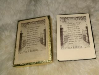 Vintage Ex Libris Book Plates Antioch Bookplate Company William Penn Quote