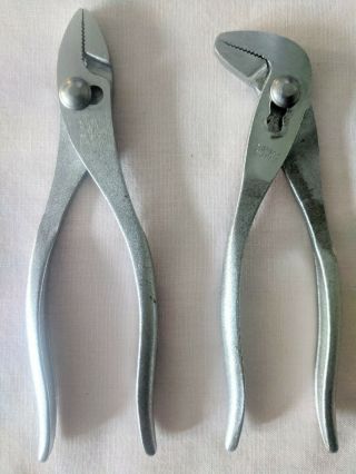 Meteor Pliers " Vintage " Straight & Curved Jaw,  Drop Forged,  Made In Usa