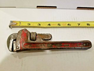 Vintage Ridgid Heavy Duty 8 " Pipe Wrench Rigid Tool Co Elyria Oh