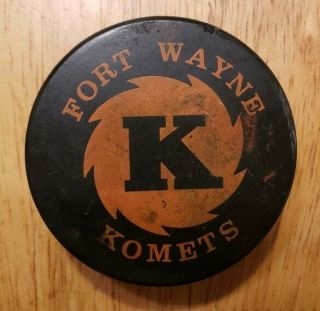 1978 - 79 Ft.  Fort Wayne Komets Ihl Vintage Game Puck Canada