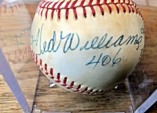 Ted Williams Bill Terry Autographed Signed Baseball Psa/dna Verified