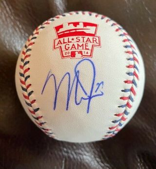 2014 All Star Game Mike Trout Signed Auto Baseball Mlb Authenticated Jb684961