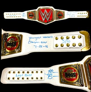 Wwe Sasha Banks Signed Womens Belt Limited Edition 3 Of 10 With Proof And