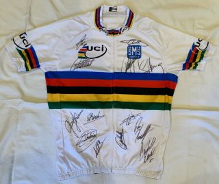 Peter Sagan,  Merckx,  Armstrong,  10 Signed Uci World Champion Cycling Jersey