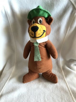 Vintage Yogi Bear Stuffed Animal Hanna - Barbera 1980 Mighty Star Plush Toy 11 "