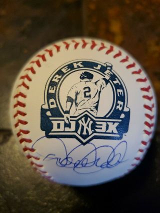Derek Jeter Signed Dj3k Logo Baseball Steiner And David Price Dj3k Logo
