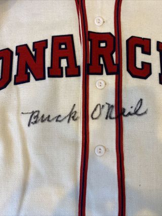 Buck O ' neil Signed Kansas City Monarchs Negro League Authentic Jersey JSA 2