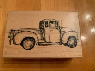 Psx Old Fashioned Time Vintage Pickup Truck Rubber Stamp G - 2458