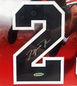 Michael Jordan Signed Framed Jersey Numbers Chicago Bulls UDA Last Dance 2