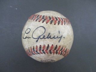 Lou Gehrig Single Signed 1930 