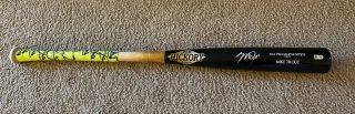 Mike Trout Mlb Authentic Autographed Game Model Bat Angels