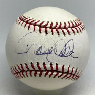 Derek Jeter Single Signed Yankee Stadium Logo Baseball Psa/dna Loa Yankees Hof