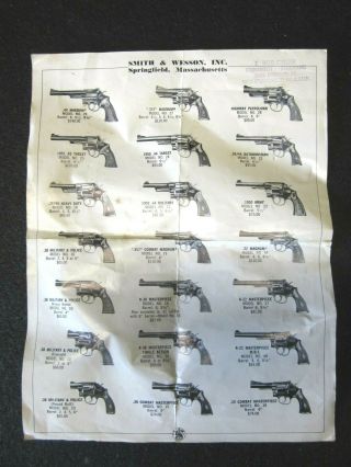 Vintage - Smith & Wesson - S&w - Handguns Pistols Price List