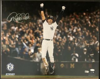 Derek Jeter Signed 16x20 Photo York Yankees Autographed Steiner Authentic
