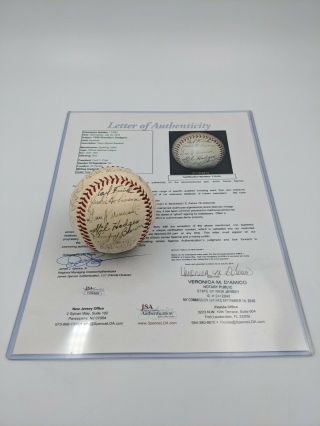 1950 Brooklyn Dodgers Team Signed Baseball Jsa Jackie Robinson Reese Snider