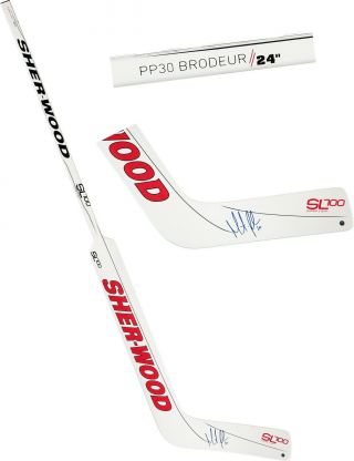Martin Brodeur Jersey Devils Signed Sher - Wood Sl - 700 Game Model Goalie Stick