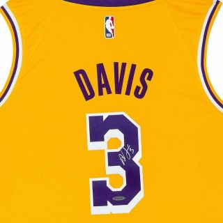 ANTHONY DAVIS Autographed Los Angeles Lakers Nike Icon Edition Jersey UDA 2