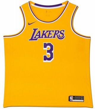 ANTHONY DAVIS Autographed Los Angeles Lakers Nike Icon Edition Jersey UDA 3
