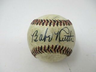 Babe Ruth Single Signed 1930 