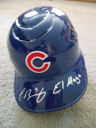 Javier Baez Autographed Rawlings Chicago Cubs Batting Helmet W/ El Mago