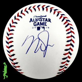 Mike Trout Autographed 2019 All - Star Game Baseball Ball Angels Mlb Hologram