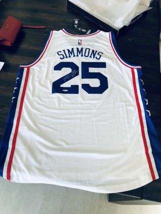 Ben Simmons Philadelphia 76ers Adidas Autographed Signed Jersey Uda