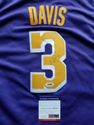 Anthony Davis Signed Los Angeles Lakers Jersey W/ Psa/dna Nba Autographed