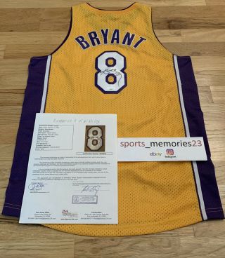 Kobe Bryant Signed Autographed Jersey Yellow/home 8 - Jsa Authenticated - Rare
