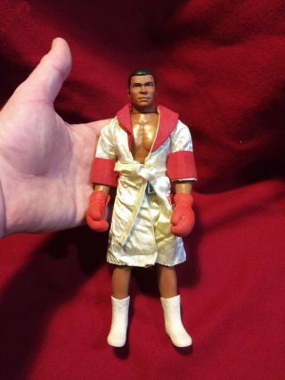 Vintage 1975 Mohammed Ali Action Figure Doll,  9 Inches,  Missing A Hand