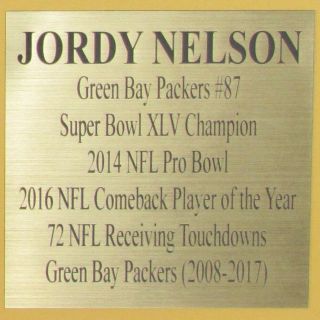 Jordy Nelson Signed/Auto Packers Green Jersey and Photos Framed JSA 154275 3