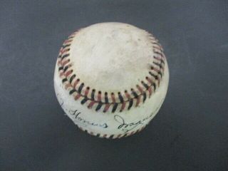 Honus Wagner Single Signed 1920 ' s 1930 ' s Black & Red Stitched Spalding Baseball 3