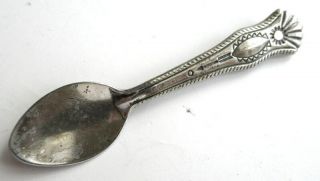 Southwestern Vintage Fred Harvey Era Sterling Silver Spoon Brooch Pin