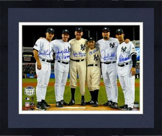 Frmd Yankees Perfect Game Pitchers And Catchers Signed 16 " X 20 " Photo & Inscs