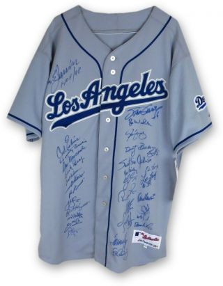Dodgers Multi Signed Auto Jersey Garvey Baker Newcombe 31 Total Autos W/coa