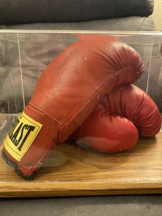 Vintage Muhammad Ali Signed Boxing Gloves Encased Beckett Auth