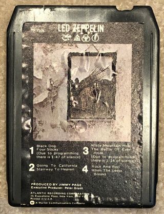 Led Zeppelin 8 Track Stairway To Heaven Black Dog & More Vintage