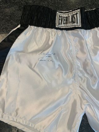 Muhammad Ali Signed Autographed White Everlast Boxing Trunks W/authentication