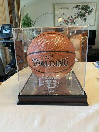 Michael Jordan Signed / Autograph Basketball W/ & Display Case