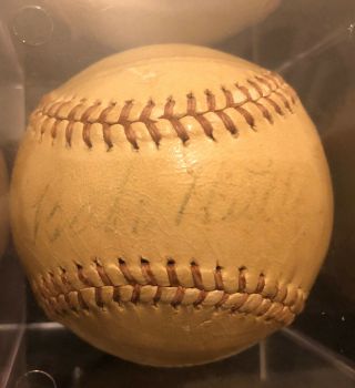 1930 - 40s Babe Ruth Single Signed Autographed Baseball With PSA and JSA Letters 2