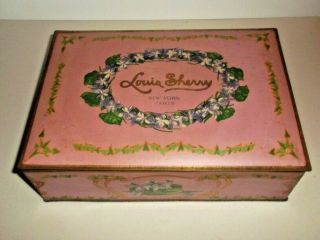 Vintage Chocolates Tin Box Louis Sherry York Paris Canco Weighted Cover