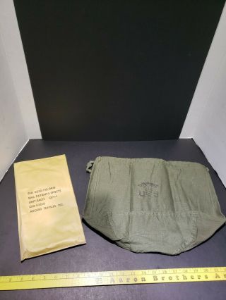 (2) Vintage Vietnam U.  S.  Military Army Medics Green Patients Effects Bag - Nos