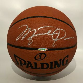 Michael Jordan Signed Nba Spalding Basketball Uda W Box - Bold Auto