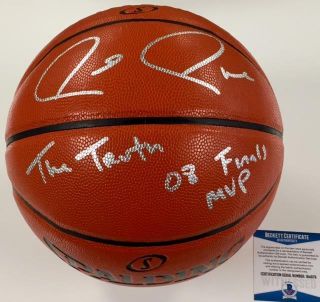 Paul Pierce " The Truth " & " 08 Finals Mvp " Signed Nba Basketball Beckett Bas