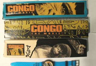 Congo The Movie All Three Vintage Burger King Movie Watches & 1995
