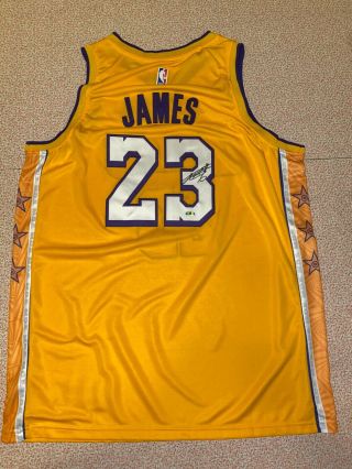 Autographed La Lakers Lebron James Nba Nike Jersey Signed W/