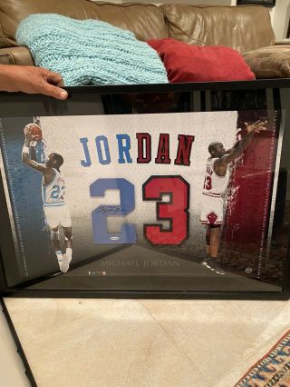 Chicago Bulls 23 Michael Jordan Picture Signed And Framed