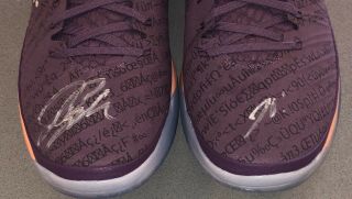 Devin Booker Autographed Nike Kobe AD PE Signed Size 14 Basketball Shoes JSA 2