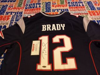 Tom Brady Autographed England Patriots Nike Onfield Jersey,  Tristar